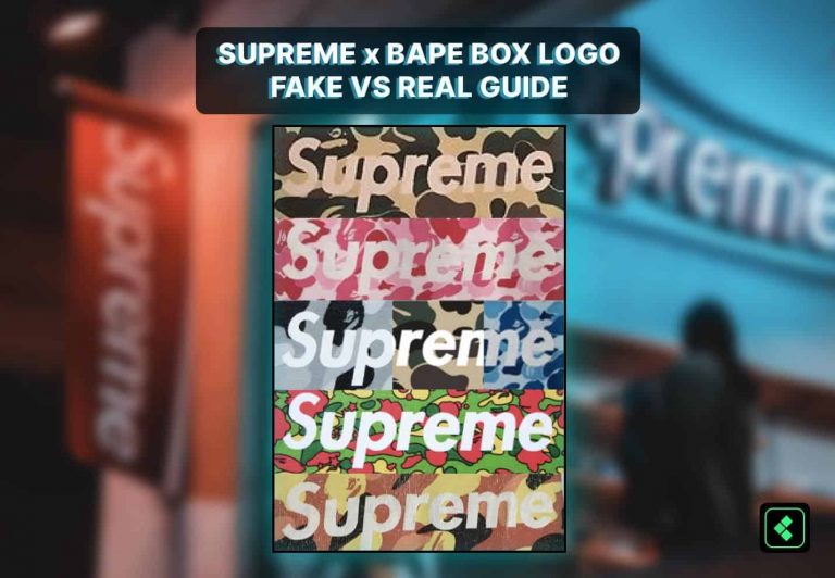Поддельные против настоящего с логотипом Supreme X Bape Box — Как распознать поддельные Bape Bogos (все выпуски)